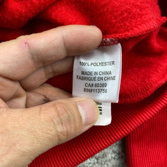 Ugly Christmas Sweater Men Large L Red Pull Over Jumper Sweatshirt XMAS New Year - Picture 7 of 11